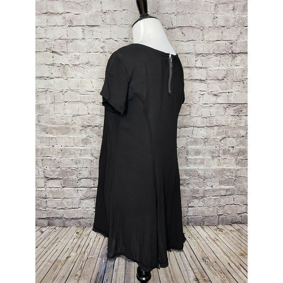 Silence +‎ Noise Solid Black Mini Dress - Picture 7 of 12